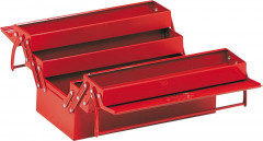 BOITE A OUTILS METALLIQUE VIDE - 5 CASES - L 470 MM