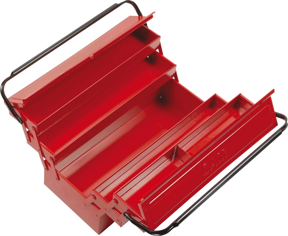 CAISSE A OUTILS METALLIQUE 5 CASES - VIDE