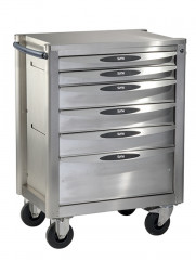 servante inox 6 tiroirs