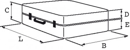 VALISE ALUMINIUM LISSE DOUBLE PLATEAUX
