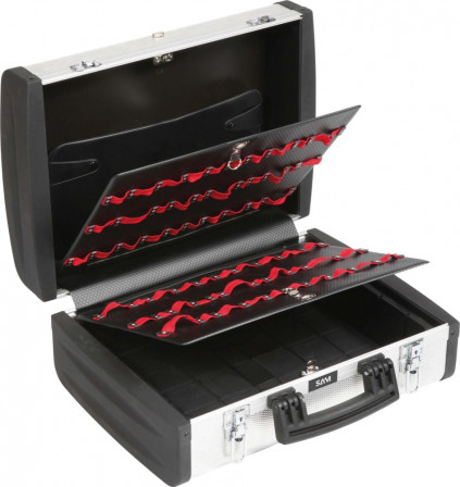 VALISE ALUMINIUM LISSE DOUBLE PLATEAUX