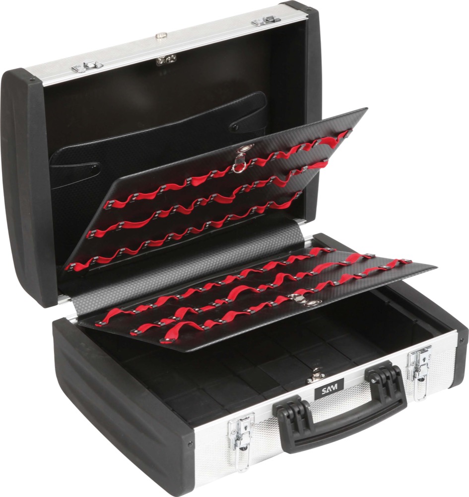 VALISE ALUMINIUM LISSE DOUBLE PLATEAUX