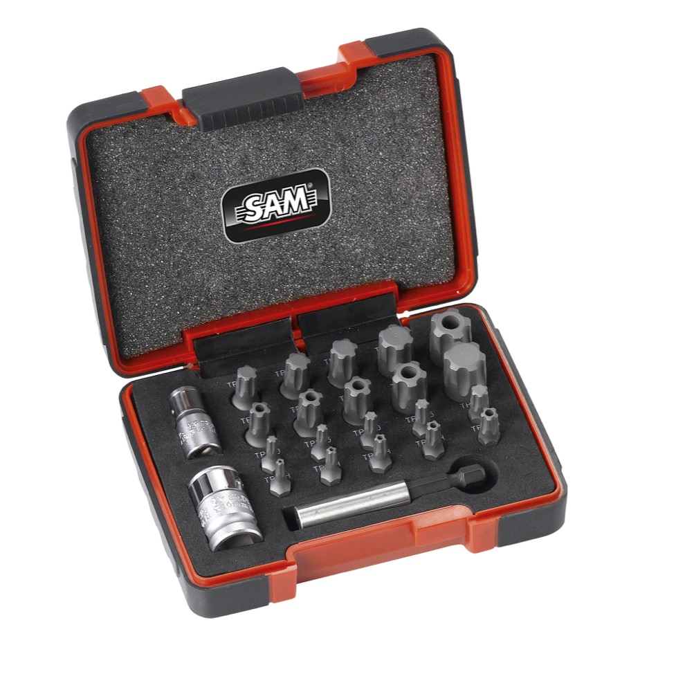 COFFRET 23 EMBOUTS TORX ET TORX PLUS AVEC ADAPTATEURS