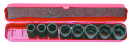 DOUILLE A CHOCS 1/2'' DE 13 A 24 MM - COFFRET DE 8