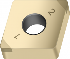 Plaquettes de tournage CBN – Rhombiques négatives 80°