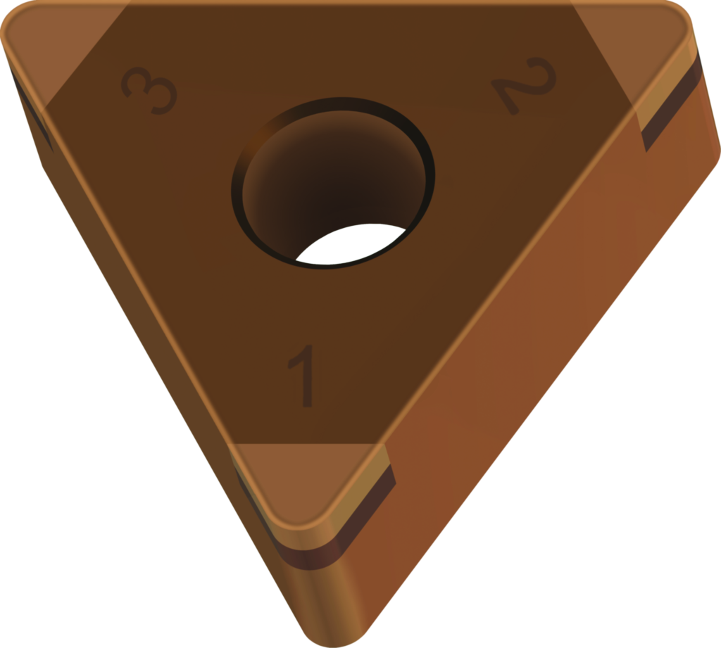 Plaquettes de tournage CBN – A trois pans négativess 60°