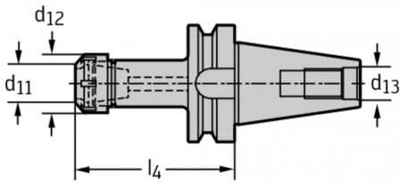 Mandrin pour pince de serrage ER MAS-BT JIS B 6339 6265128