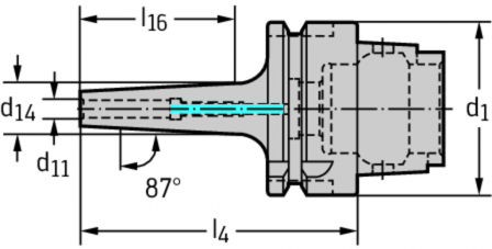 Attachement à fretter DIN 69893 -1 A