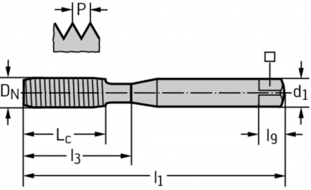 Taraud par déformation HSS-E-PM pour machines