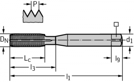 Taraud par déformation HSS-E-PM pour machines
