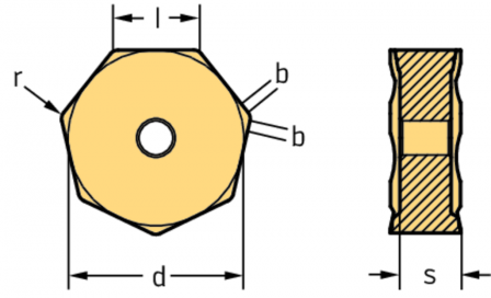 Heptagonales négatives