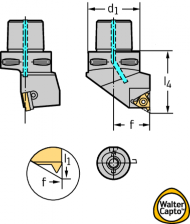 Porte-outil de tournage – Filetage extérieur
