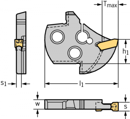 Module à rainurer – rainurage/tronçonnage intérieur