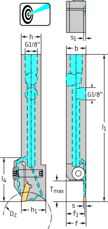 Outil à queue – Gorges radiales