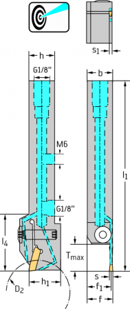 Outil à queue – Gorges radiales