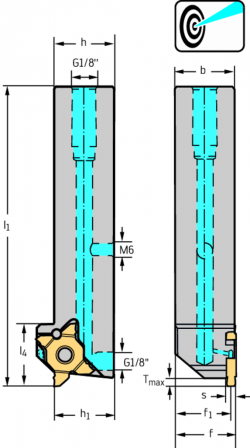 Outil à queue – gorges radiales