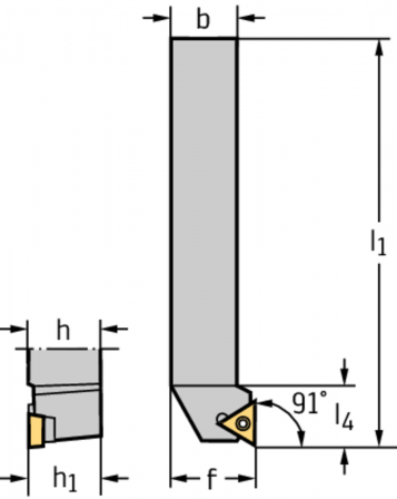Porte-outil pour outils à queue – Serrage par vis