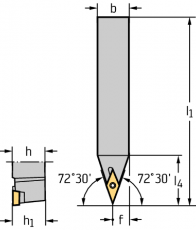 Porte-outil pour outils à queue – Serrage par vis