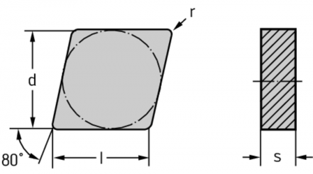 Céramique – Rhombiques négatives 80° 6606657