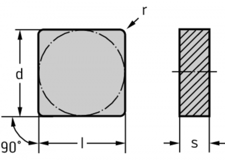 Plaquettes de tournage Céramique – Carrées négatives