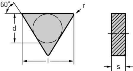 Plaquettes de tournage Céramique – A trois pans négativess 60°