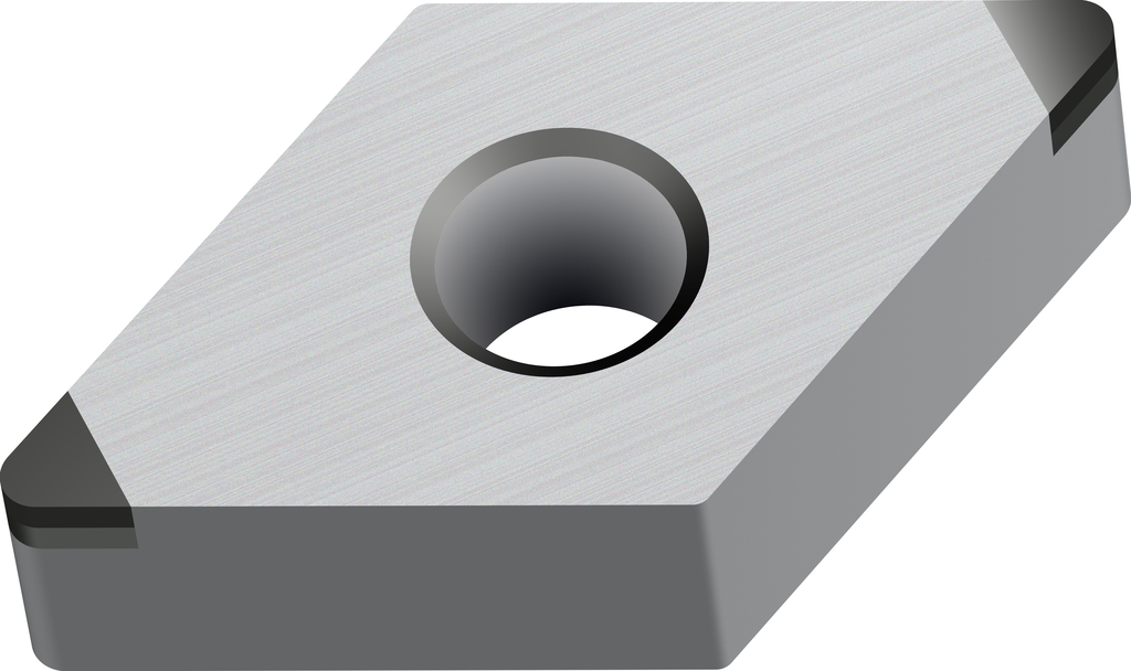 Plaquettes de tournage CBN – Rhombiques négatives 55°