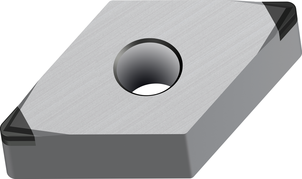 Plaquettes de tournage CBN – Rhombiques négatives 55°