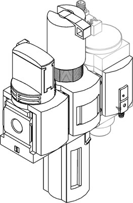 MSB6-1/2:C3:J120:D14-WP Combinaison de modules de traitement d'air