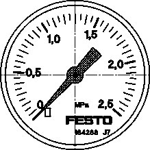 manomètre MA-50-2,5-1/4-EN