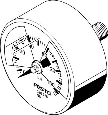 manomètre MA-40-145-R1/8-PSI-E-RG