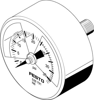 manomètre MA-50-36-R1/4-PSI-E-RG