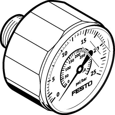 manomètre MA-27-25-R1/8