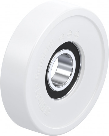 Galet guide avec bande de roulement en polyamide