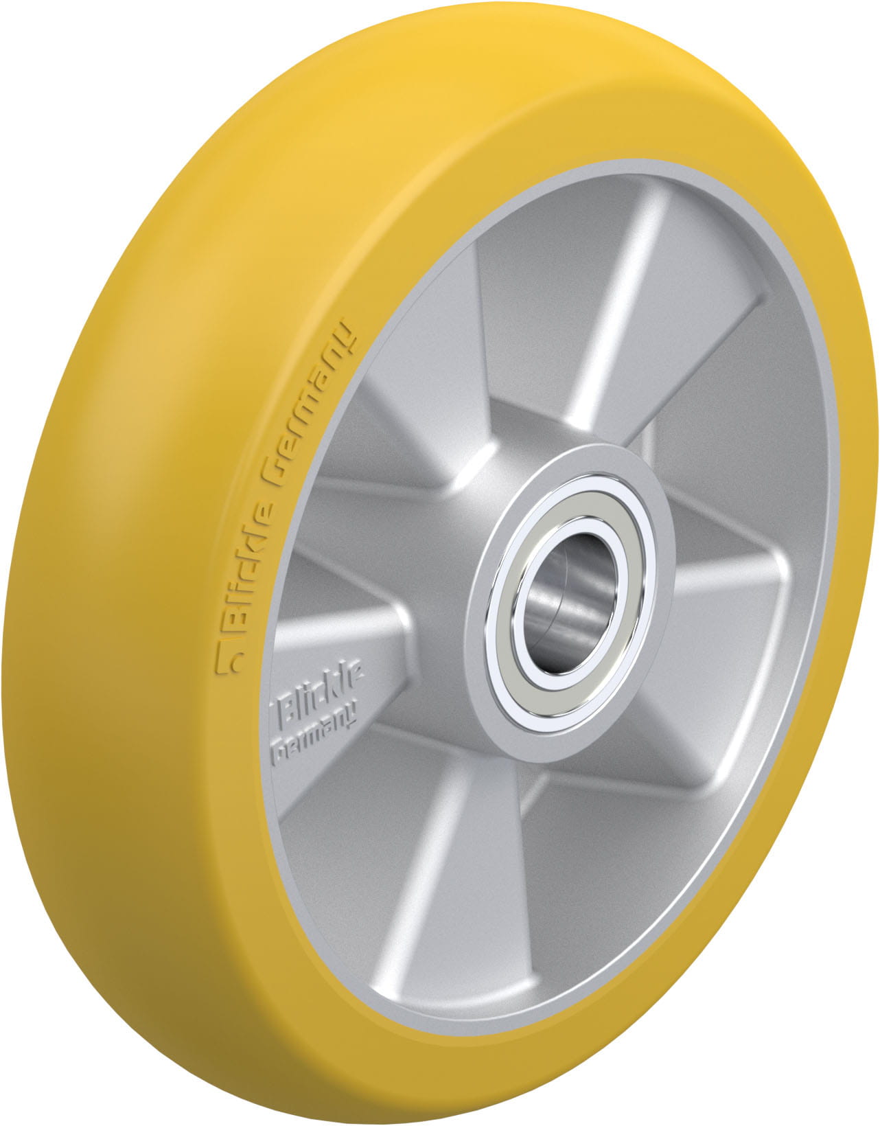 Roue bandage polyuréthane Extrathane® fortement bombé