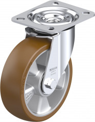 Roulette pivotante polyuréthane Besthane® avec platine à visser