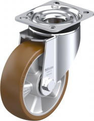 Roulette pivotante polyuréthane Besthane® avec platine à visser
