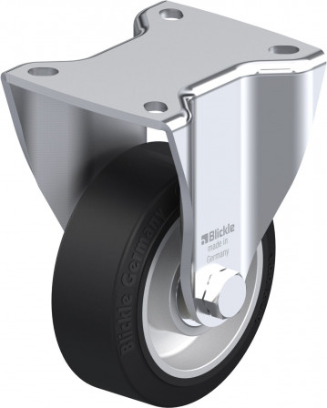 Roulette fixie bandage caoutchouc « EasyRoll » avec platine à visser
